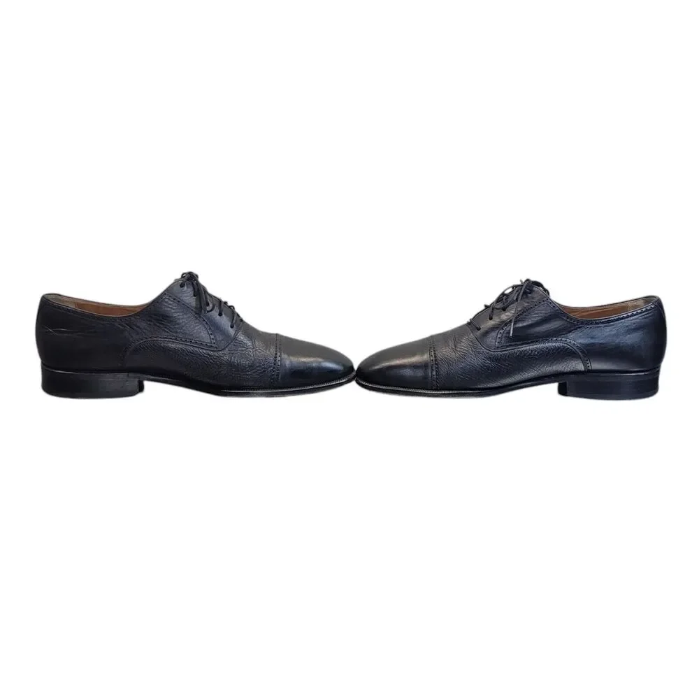 Magnanni Dress Shoes Leather Cap‎ Toe Oxford Black Mens 11 US